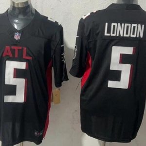 Atlanta Falcons #5 Drake London Black FUSE Vapor Jersey