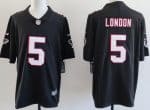 Atlanta Falcons #5 Drake London Black Throwback Vapor Jersey