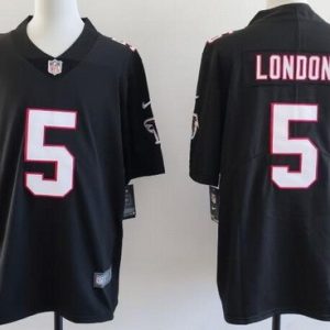 Atlanta Falcons #5 Drake London Black Throwback Vapor Jersey