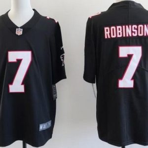 Atlanta Falcons #7 Bijan Robinson Limited Black Throwback Vapor Jersey