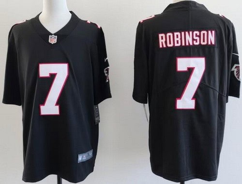 Atlanta Falcons #7 Bijan Robinson Limited Black Throwback Vapor Jersey