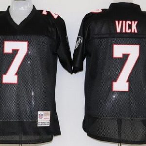 Atlanta Falcons #7 Michael Vick Black Throwback Jersey