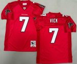 Atlanta Falcons #7 Michael Vick Red 2003 Throwback Jersey