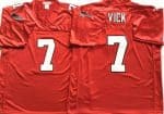 Atlanta Falcons #7 Michael Vick Red Throwback Jersey