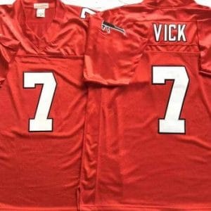 Atlanta Falcons #7 Michael Vick Red Throwback Jersey