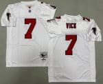 Atlanta Falcons #7 Michael Vick White 2001 Throwback Jersey