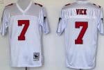 Atlanta Falcons #7 Michael Vick White Throwback Jersey