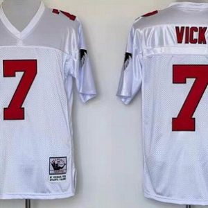 Atlanta Falcons #7 Michael Vick White Throwback Jersey
