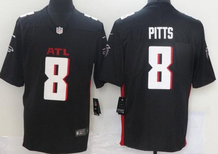 Atlanta Falcons #8 Kyle Pitts Limited Black Vapor Untouchable Jersey