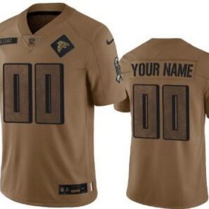 Atlanta Falcons Customized Brown 2023 Salute To Service Jersey