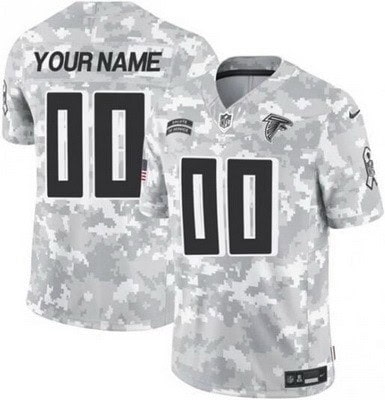 Atlanta Falcons Customized Limited Arctic Camo 2024 Salute to Service Jersey