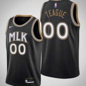 Atlanta Hawks #00 Jeff Teague Black 2021 City Stitched Swingman Jersey