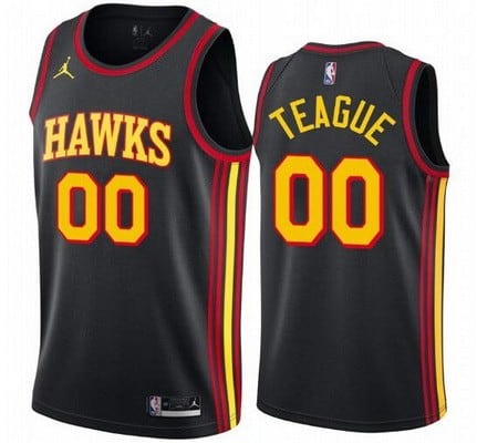 Atlanta Hawks #00 Jeff Teague Black Statement Stitched Swingman Jersey