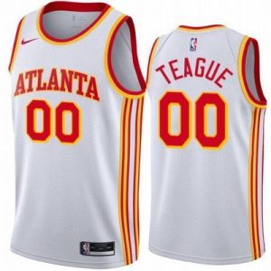 Atlanta Hawks #00 Jeff Teague White Association Stitched Swingman Jersey