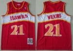 Atlanta Hawks #21 Dominique Wilkins Red 1986 Throwback Swingman Jersey