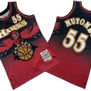 Atlanta Hawks #55 Dikembe Mutombo Red 1996 Throwback Swingman Jersey