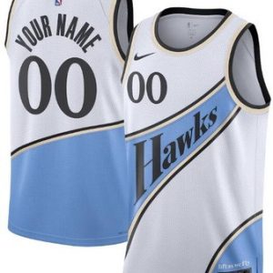 Atlanta Hawks Custom White 2024 City Heat Press Jersey
