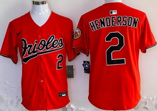 Baltimore Orioles #2 Gunnar Henderson Orange Limited Jersey