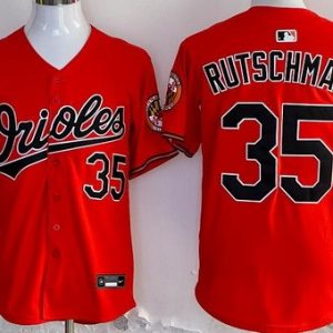 Baltimore Orioles #35 Adley Rutschman Orange Limited Jersey