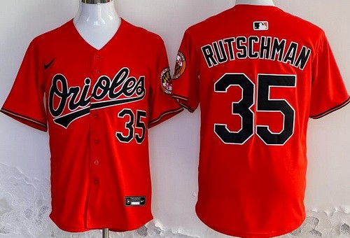 Baltimore Orioles #35 Adley Rutschman Orange Limited Jersey