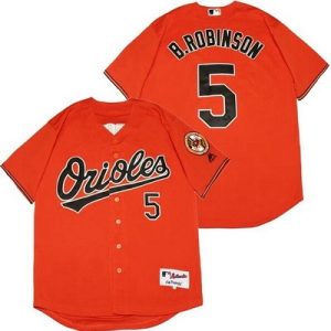 Baltimore Orioles #5 Brooks Robinson Orange Turn Back The Clock Jersey