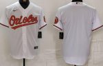 Baltimore Orioles Blank White Team Logo Cool Base Jersey