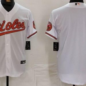 Baltimore Orioles Blank White Team Logo Cool Base Jersey