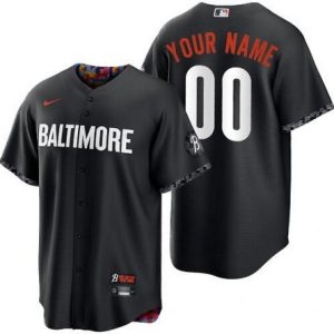 Baltimore Orioles Customized Black City Connect Cool Base Jersey