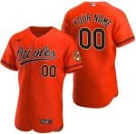 Baltimore Orioles Customized Orange Authentic Jersey