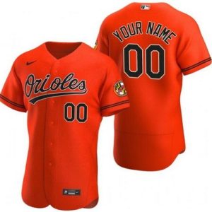 Baltimore Orioles Customized Orange Authentic Jersey