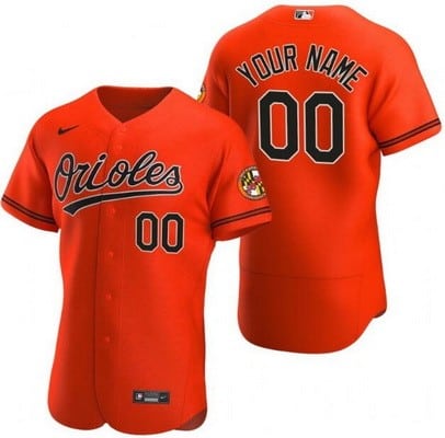 Baltimore Orioles Customized Orange Authentic Jersey