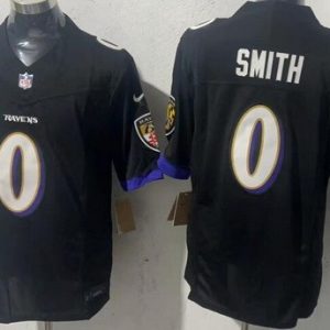 Baltimore Ravens #0 Roquan Smith Limited Black FUSE Vapor Jersey