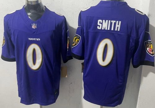 Baltimore Ravens #0 Roquan Smith Limited Purple FUSE Vapor Jersey