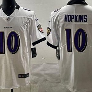 Baltimore Ravens #10 DeAndre Hopkins Limited White Vapor Jersey