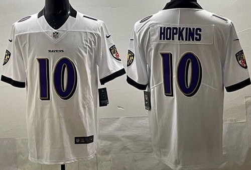 Baltimore Ravens #10 DeAndre Hopkins Limited White Vapor Jersey