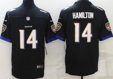 Baltimore Ravens #14 Kyle Hamilton Limited Black Vapor Jersey