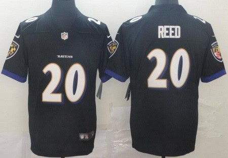 Baltimore Ravens #20 Ed Reed Limited Black Vapor Untouchable Jersey