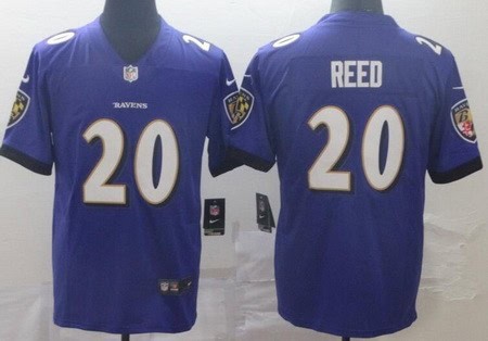 Baltimore Ravens #20 Ed Reed Limited Purple Vapor Untouchable Jersey