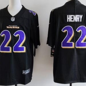 Baltimore Ravens #22 Derrick Henry Limited Black Fashion Vapor Jersey