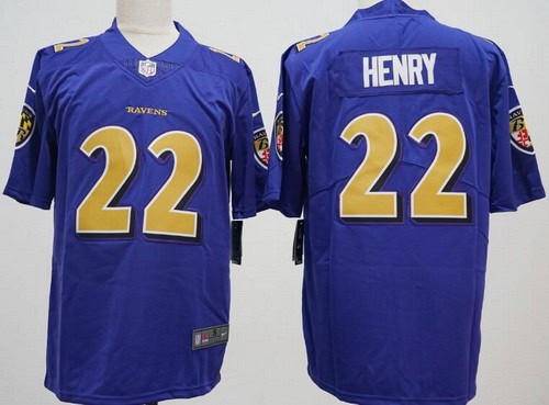 Baltimore Ravens #22 Derrick Henry Limited Purple Alternate Vapor Jersey