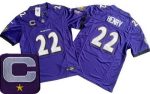 Baltimore Ravens #22 Derrick Henry Limited Purple C Patch FUSE Vapor Jersey