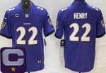 Baltimore Ravens #22 Derrick Henry Limited Purple C Patch Vapor Jersey