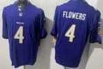 Baltimore Ravens #4 Zay Flowers Limited Purple FUSE Vapor Jersey