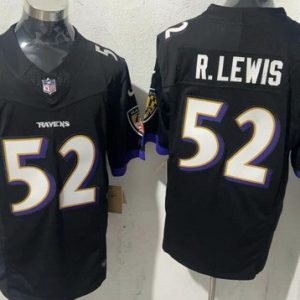 Baltimore Ravens #52 Ray Lewis Limited Black FUSE Vapor Jersey