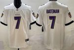 Baltimore Ravens #7 Rashod Bateman Limited White Vapor Jersey