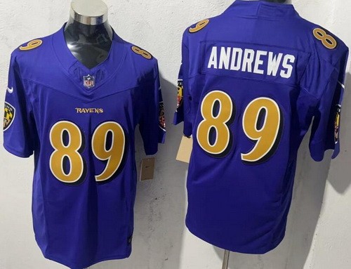 Baltimore Ravens #89 Mark Andrews Limited Purple Alternate FUSE Vapor Jersey