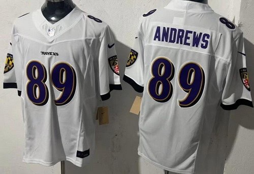Baltimore Ravens #89 Mark Andrews Limited White FUSE Vapor Jersey