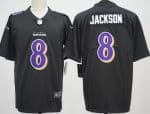 Baltimore Ravens #8 Lamar Jackson Limited Black Fashion Vapor Jersey