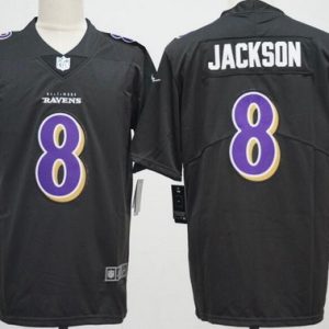 Baltimore Ravens #8 Lamar Jackson Limited Black Fashion Vapor Jersey