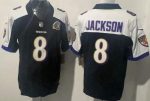 Baltimore Ravens #8 Lamar Jackson Limited Black Thanksgiving Fashion Vapor Jersey